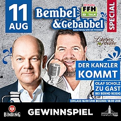 Raffle: Meet the Chancellor Olaf Scholz in Frankfurt at Bembel &amp; Gebabbel