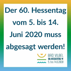 Hessentag 2020 in Bad Vilbel is cancelled