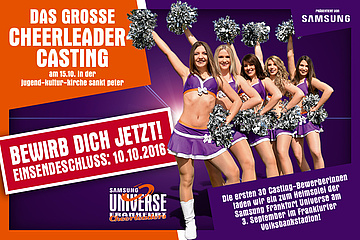 Die Frankfurt Universe Cheerleaders laden zum Casting