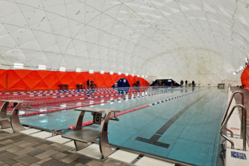 Eröffnung der Traglufthalle im Riedbad Bergen-Enkheim