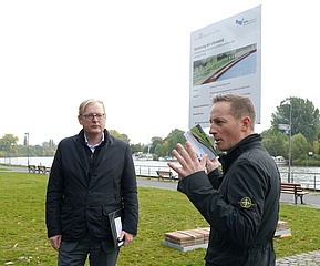 Construction work on the banks of the Main in Höchst is about to begin