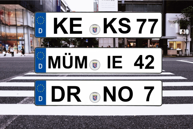 Stadtliebe auf dem Nummernschild: Professor proposes new license plates for cities in Hesse